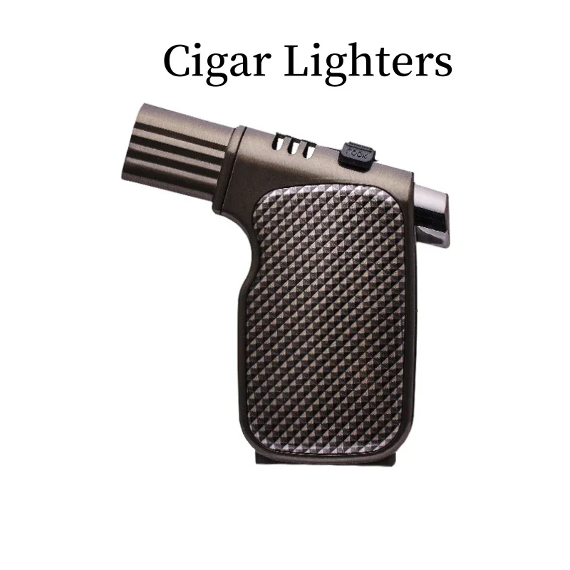 

New Four-flame Turbo Direct-flush Portable Outdoor Windproof Cigar High Quality Men's Lighters Cigar Lovers Selected Good Gifts