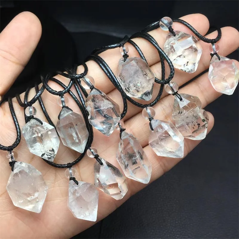 Натуральные алмазные подвески Herkimer ювелирные изделия ожерелье сделай сам