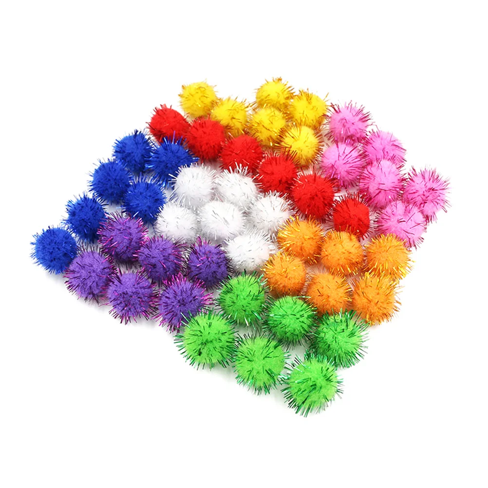 

200pcs Colorful DIY Pompons Simple DIY Supplies Fluffy Balls Plush Balls Craft Accessories for Girls Children