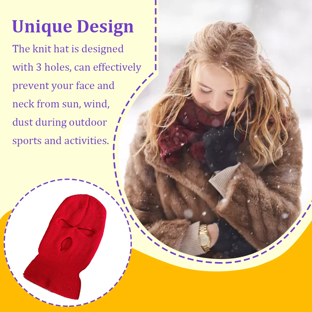 

Обложка для лица Вязаные Лыжные шапки Балаклава с 3 отверстиями CS ветрозащитная шапочка теплые шапки унисекс модные хип-хоп подарки Велоспорт