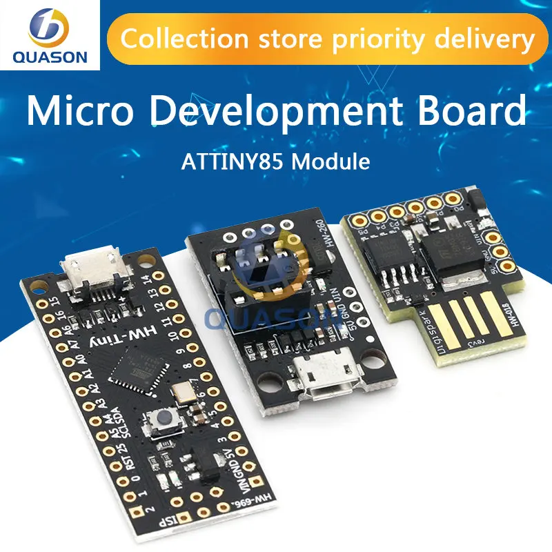 official Blue Black TINY85 Digispark Kickstarter Micro Development Board ATTINY85 module for Arduino IIC I2C USB