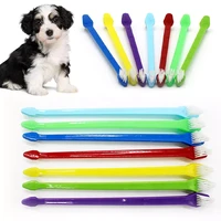 15pcs pet cleaning toothbrush set double head dog cat tooth cleaner efficient removal of stain toothbrush random color