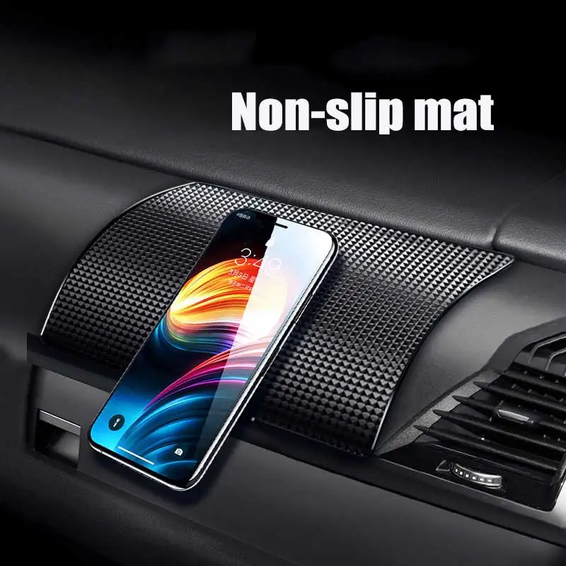 

Нескользящий коврик для приборной панели автомобиля, липкий нескользящий коврик для приборной панели, черный коврик, аксессуары для салона...