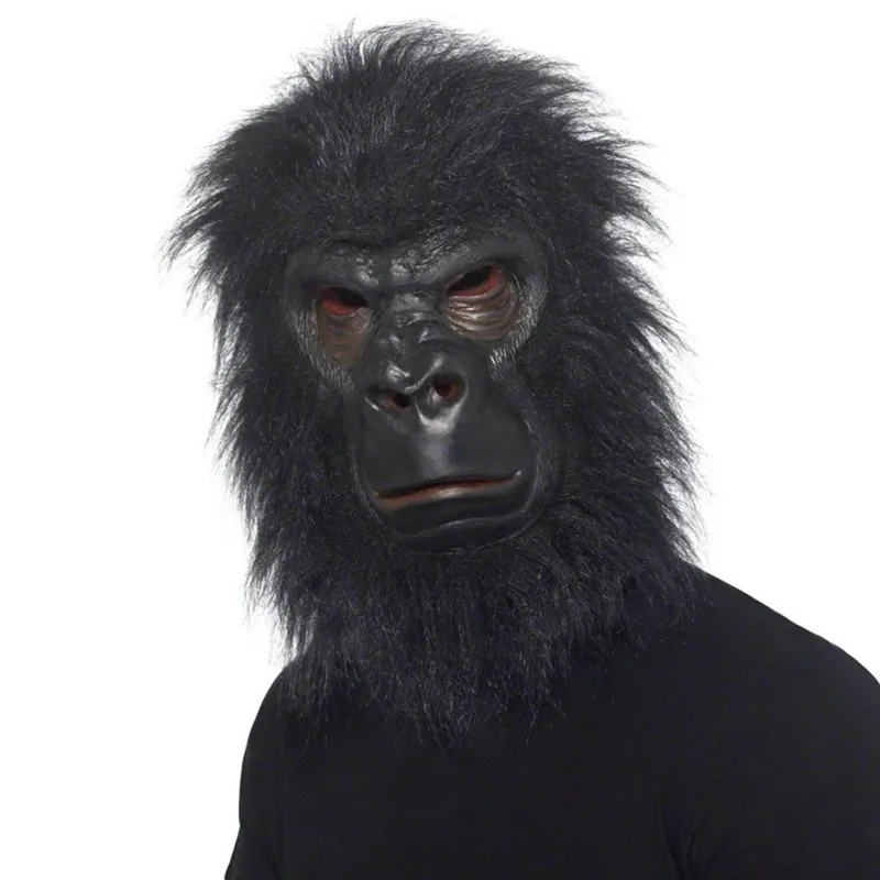 

Cosplay Gorilla Latex Mask Full Head Monkey Ape Chimp Head Mask Halloween Horror Party Props Animal Masque Funny Carnaval Mask