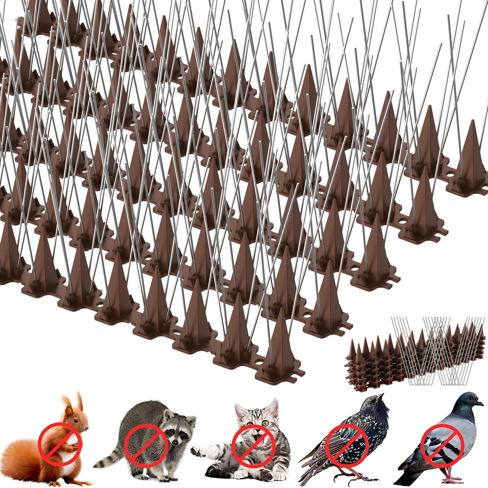 

10 шт., многоразовые шипы из нержавеющей стали для отпугивания птиц