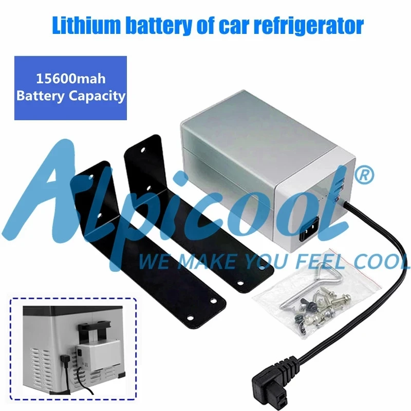 

Alpciool Great Power Bank Car Refrigerator Freezer Fridge Lithium Battery DC12V 6A 15600mah With Metal Casing And Two USB Ports