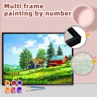 chenistory oil painting by numbers with multi aluminium frame for adults kit acrylic paint coloring by numbers on canvas decor