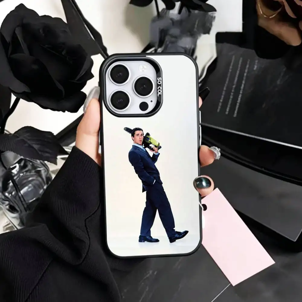 Чехол для телефона H-Horror A-American Psycho для iPhone 17, 16, 15, 14, 13, 12, 11 Plus, Pro Max, цветной, с серебряным покрытием внутри (art.: 3920d9c04418e) - 3920d9c04418e