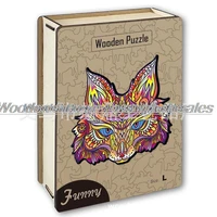 wooden jigsaw puzzle the fox 3 d puzzle gift interactive games toy for adults kids educational fabulous