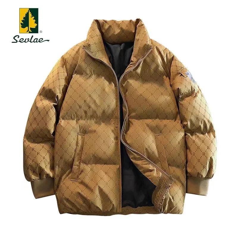 Casual Trend Mens Wear Winter Cotton Padded Jacket Loose Thermal Coat Thickened Male Coat Large Size 150kg Velvet Winter Clothes