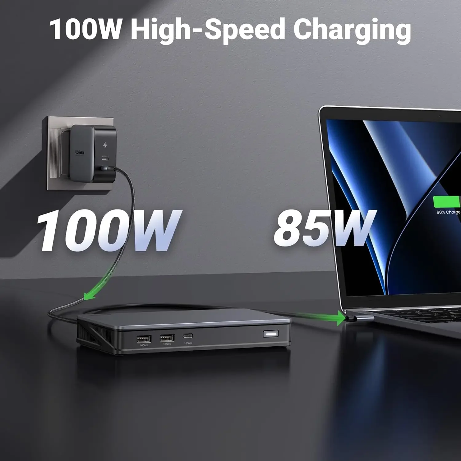 For UGREEN Revodok Pro 209 USB C Docking Station DisplayLink 9-in-1 Dual 4K@60hz Dock for book