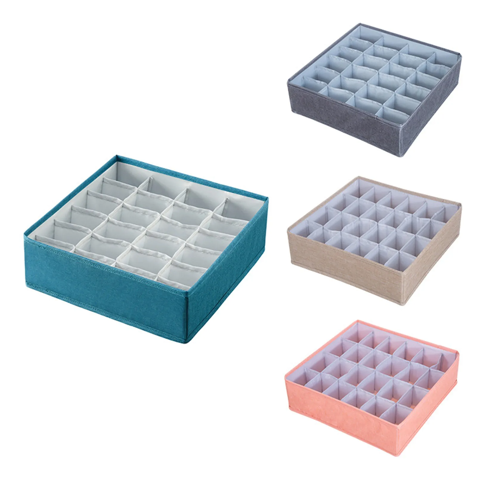 Органайзер льняной в клетку для нижнего белья 24 шт. |