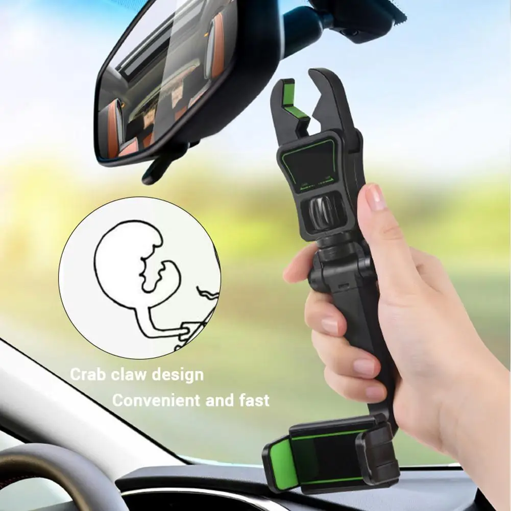 

Universal Car Rearview Mirror Mount Phone Holder For Car Rearview Mirror Rear Bracket SmartPhone Holder Stand Adjustable Su R4I9