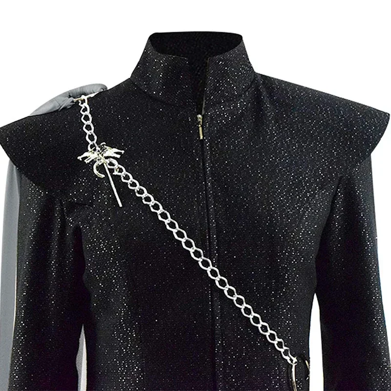 Дейенерис Таргариен Дэни Косплей Средневековье Платье Униформа Черный Наряд