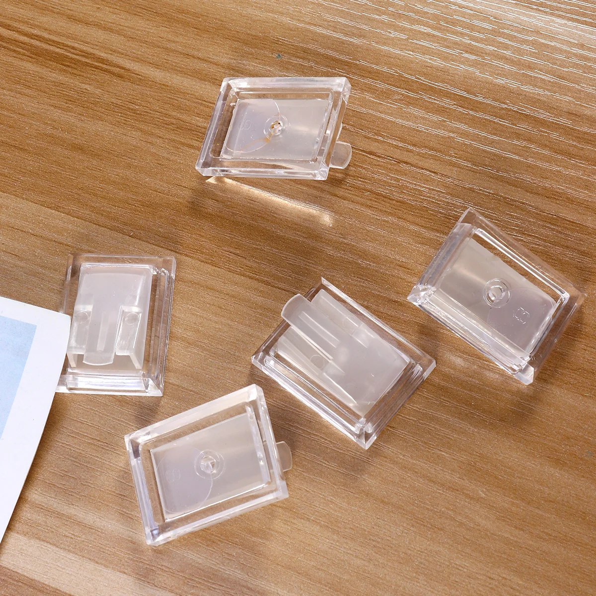 

5pcs Acrylic Display Stand Plastic Display Rack Ring Holder Ring Showcase for Store Home (Transparent white)