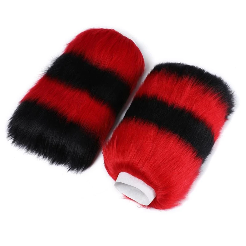 Cute Lolita Faux Fur Cuffs Pile Pile Socks Women Winter Warm Thickened Leg Warmer Boots Cuff Furry Foot Cover Plush Tube 37JB