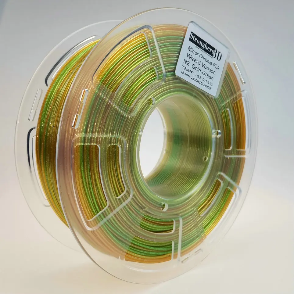 

3D Printing Filament Mirror Chrome Angle Change PLA Plastic Wire Rainbow Gradient 1.75MM 1KG Multiple colors