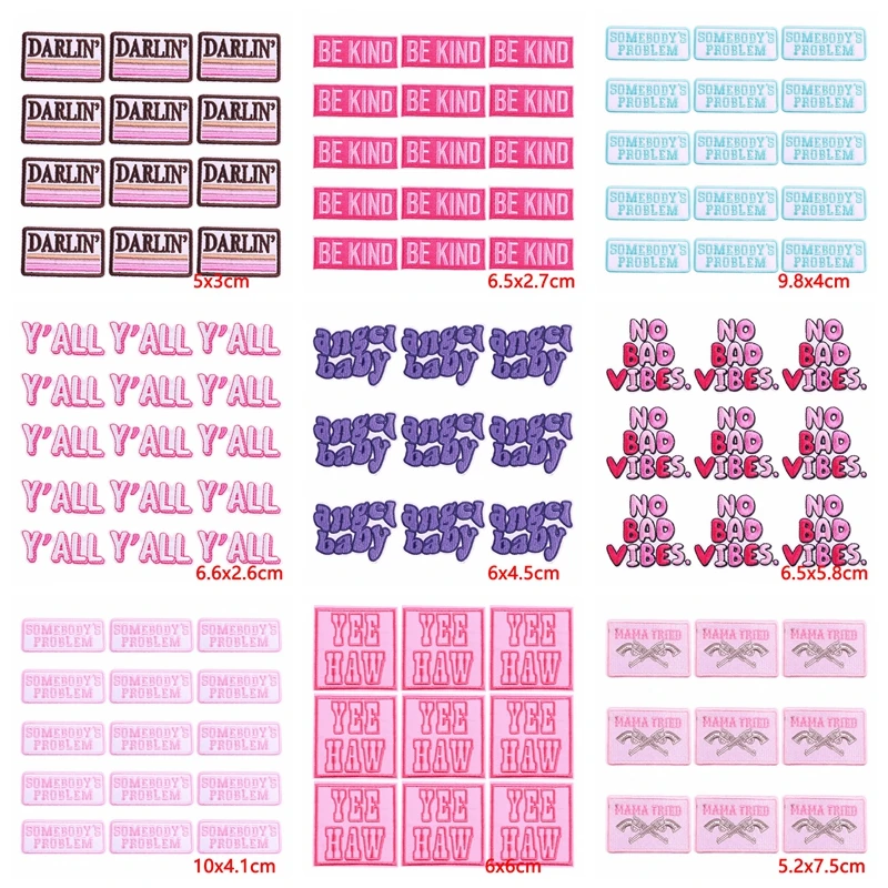 10 шт./партия нашивки для одежды с вышивкой