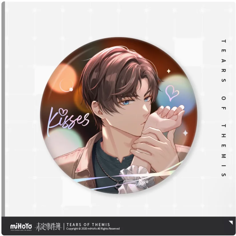 Фото 2025 аниме «Слезы Фемиды», глубокое подтверждение, серия «Мелкий поцелуй», жестяной значок, художественное крыло, вильгельм, брошь Ричарда Баджи, подарок MiHoYo №2