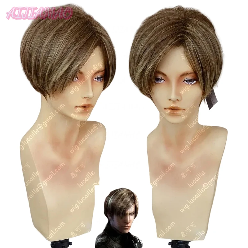 Highlights Styled Heat Resistant Hair Cosplay Costume Wig + Free Wig Cap