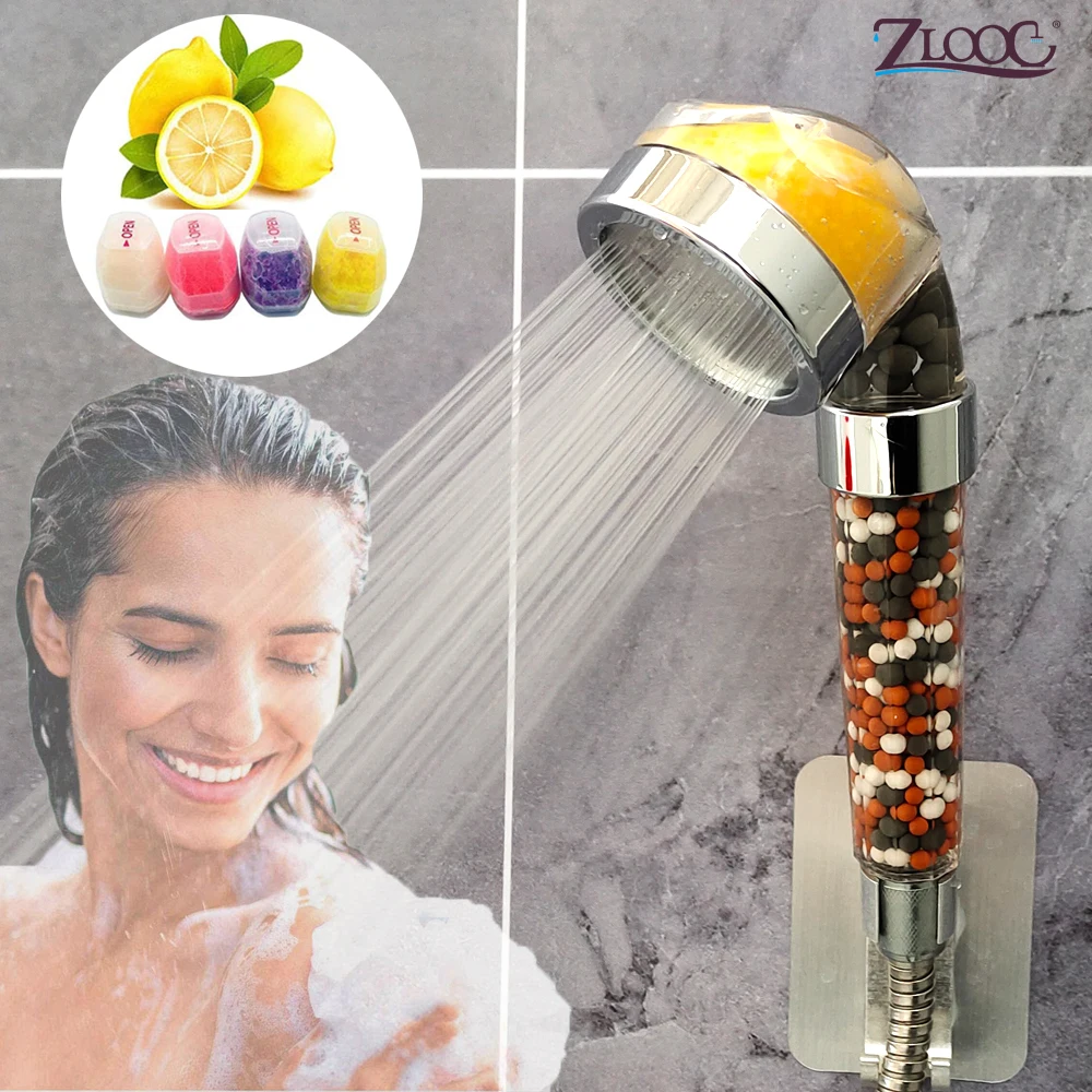 

Zloog насадка для душа с витамином С лимон Лаванда Роза Жасмин ароматический фильтр для душа анион аксессуары для ванной комнаты