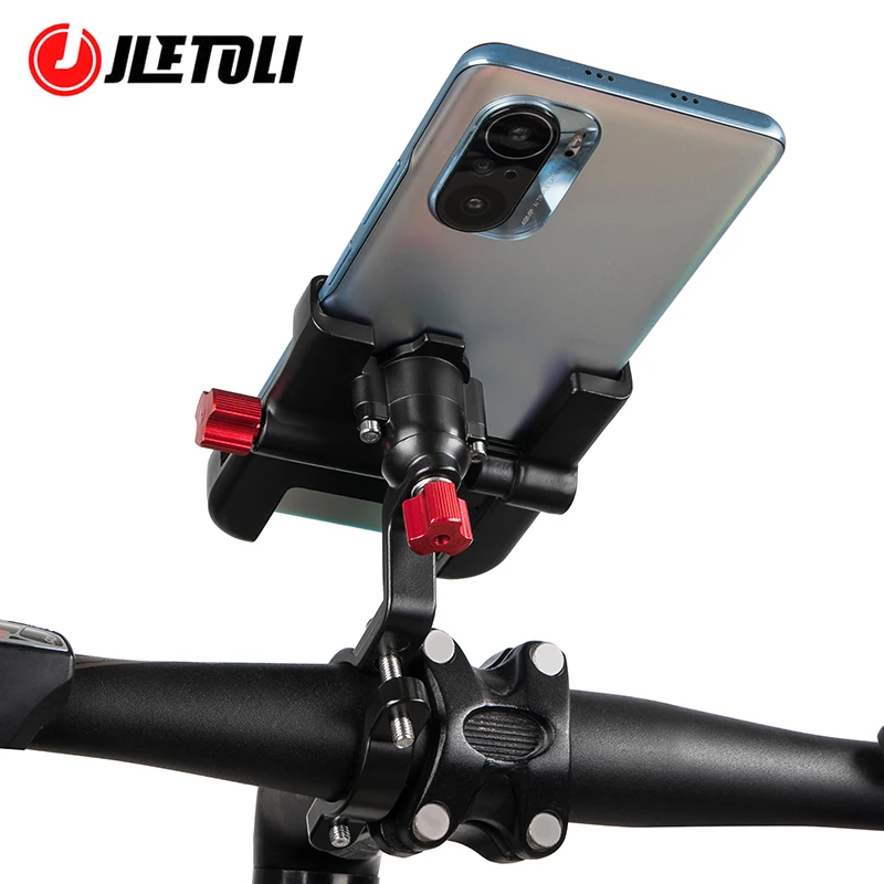 jletoli aluminum alloy bike phone holder waterproof bicycle mobile phone holder non slip cycling phone stand bicycle accessories free global shipping