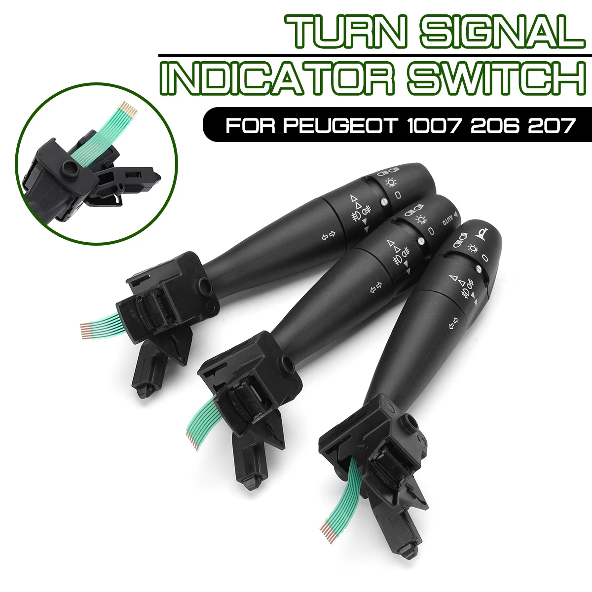 

Car Turn Signal Indicator Switch Steering Column Horn Auto For PEUGEOT 1007 206 207 307 406 407 807 96477533XT