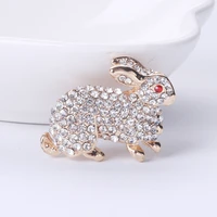 new cute rabbit brooch animal series corsage fashion alloy rhinestone brooches womens banquet party jewelry
