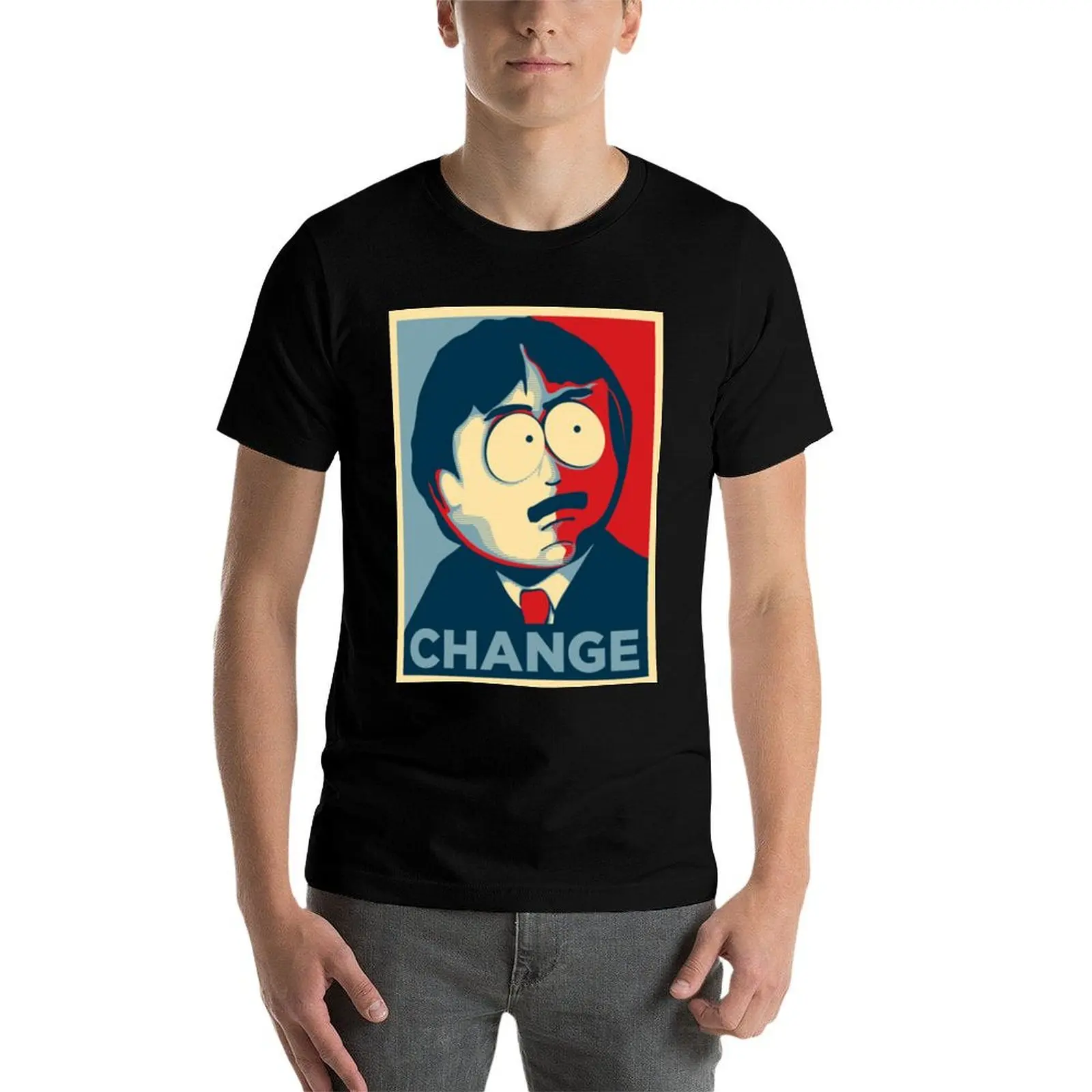 Футболка Change-Randy South Park винтажная рубашка с аниме черная мужская футболка