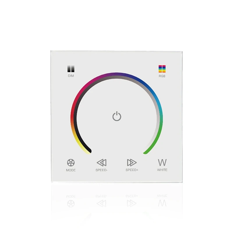 

1 Piece 86 Sty Touch Panel Switch DC12V 24V Controller Light Dimmer Single Color/CT/RGB/RGBW LED Strip Wall Switch (MB07)