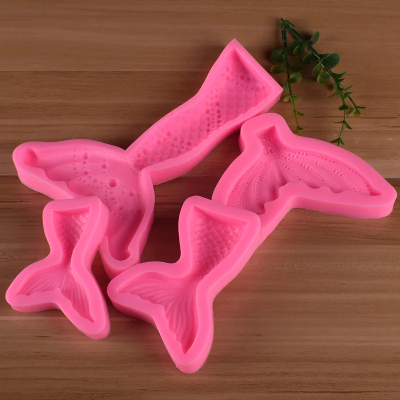 

Fish Tail Ocean Series Mold DIY Mermaid Tail Cake Liquid Silicone Fondle Mould
