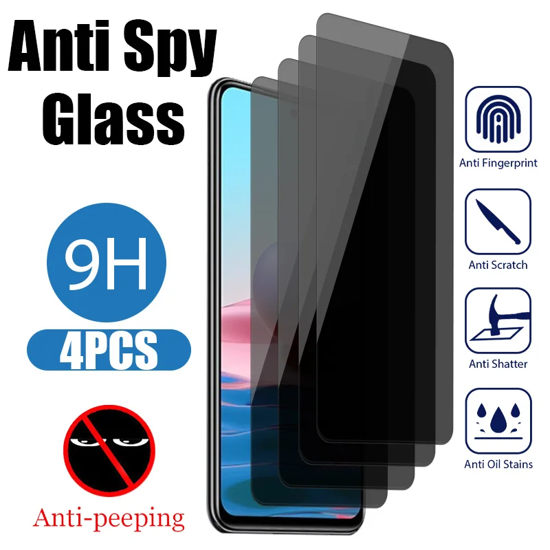 

Защитное стекло для Xiaomi Redmi Note 9, 10, 11, 12 Pro, 11S, 10S, 4 шт.