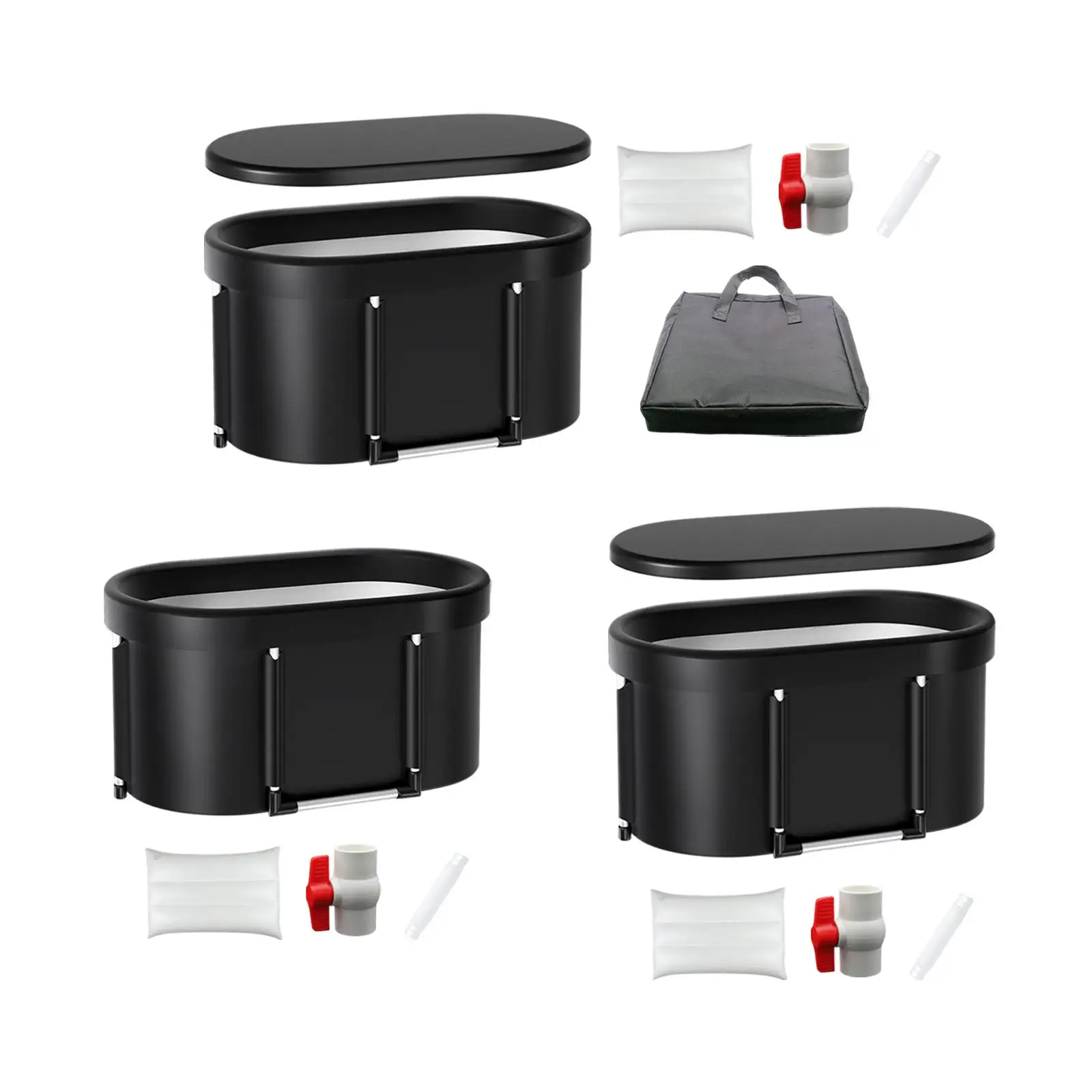 Ванна для льда Складная душа большая ванна купания портативная спортсменов