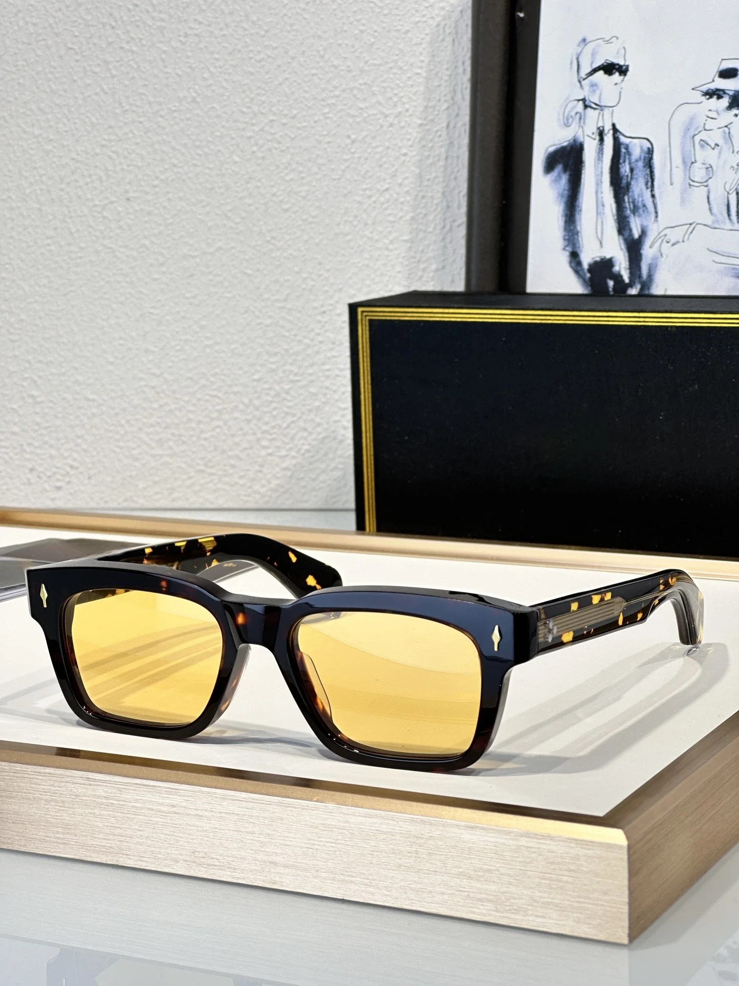 Ацетатные квадратные JMM мужские модные дизайнерские очки уличные женские