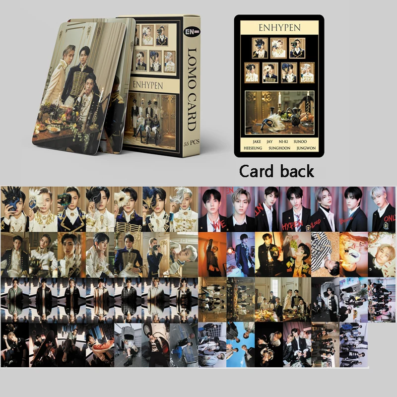 

Новый альбом ENHYPEN 55 шт./коркоркор. Kpop, Фотокарточка Lomo для коллекции поклонников, Idol, Подарочная открытка, двойная печать, высококачественные...