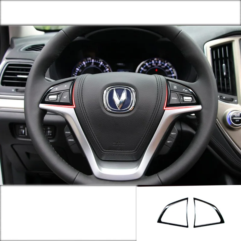 

Lsrtw2017 отделка рулевого колеса из нержавеющей стали для Changan Cs95 2017 2018 2019 аксессуары для интерьера автомобильные наклейки украшение