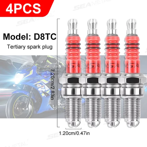 BLALION Moto Racing 3-электродная свеча зажигания A7TC D8TC GY6 CG 50 70 110 125 150CC для рыцарского мопеда, скутера, квадроцикла, картинга, свеча зажигания