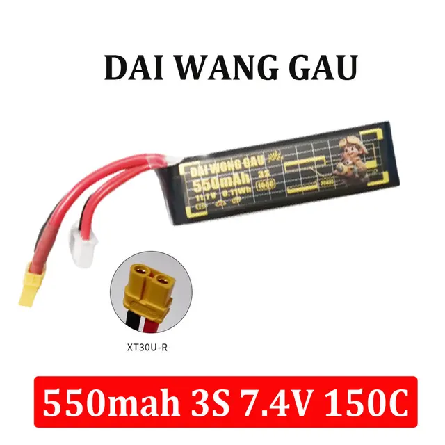 DAI WONG GAU 3S 11.1V 550mAh 150C Lipo XT30