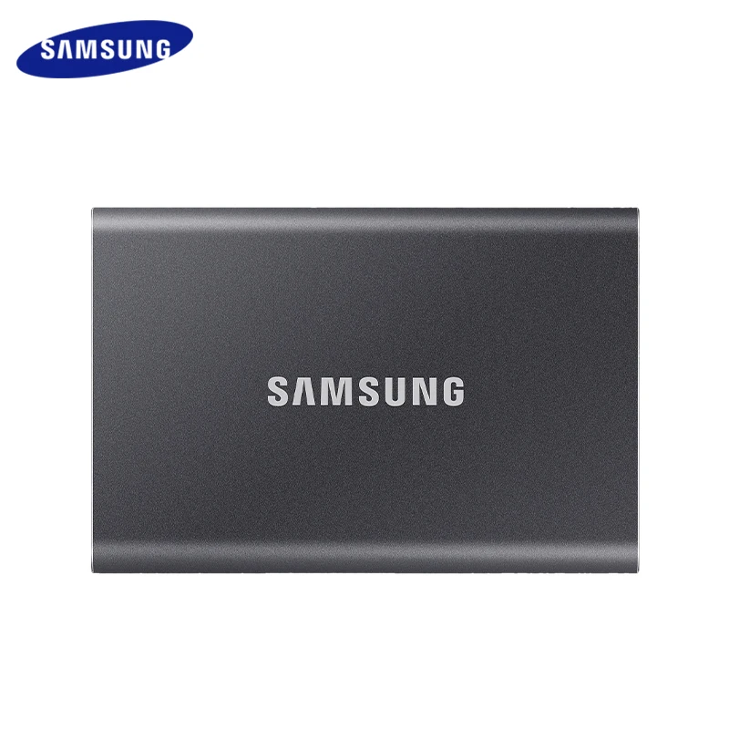 

100% Samsung SSD Серый USB 3,2 Gen2 Type-C T7 портативный 500 ГБ 2 ТБ 1 ТБ высокоскоростной портативный интерфейс твердотельный накопитель для ПК
