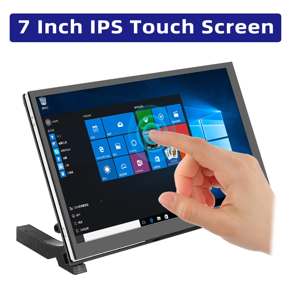 

Raspberry Pi 7 Inch IPS LCD 1024x600 Capacitive Touch Screen with Holder for Jetson Nano PC Laptop for Xbox360 Orange Pi