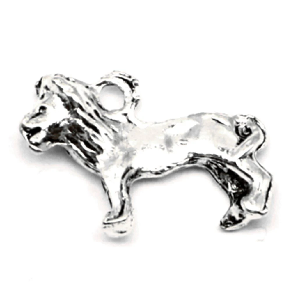 

50pcs Wholesale Jewelry Lots Lion Charms Pendant Supplies For Jewelry Materials 15x23mm