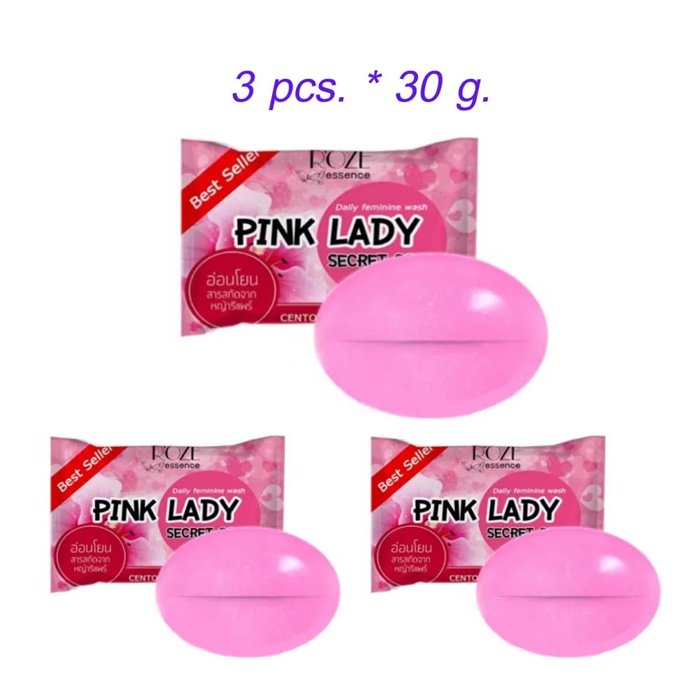 3X Thailand Pink Lady Secret Soap Reduce Odor Solve Bad Smelly Vagina 30g
