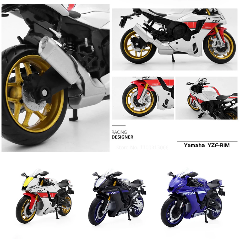 Модель мотоцикла Yamaha в масштабе 1:12 модель игрушки отлитых под давлением
