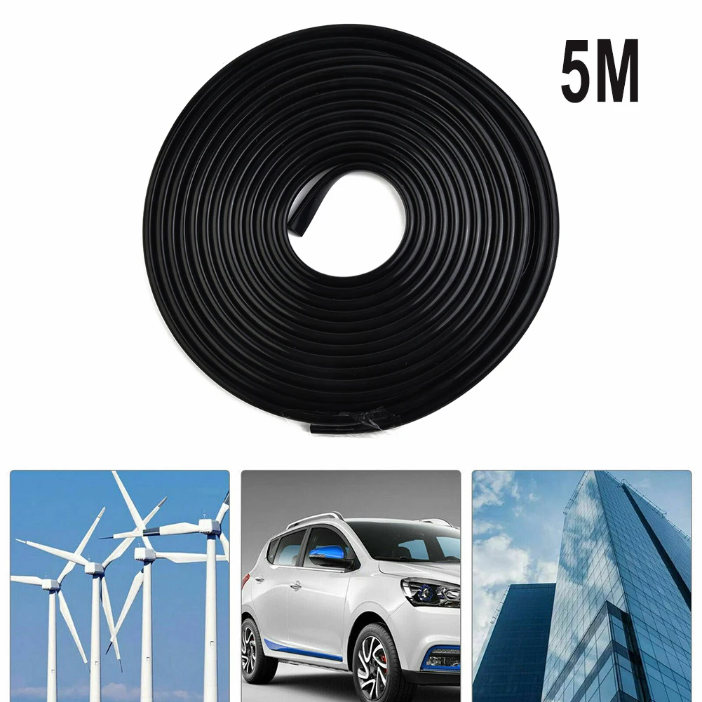 

5M U-Shaped Rubber Sealing Strip Edge Trim Automobile Door Edge Guards Strip For Glass Metal Wood Panel Board Scratch Protector