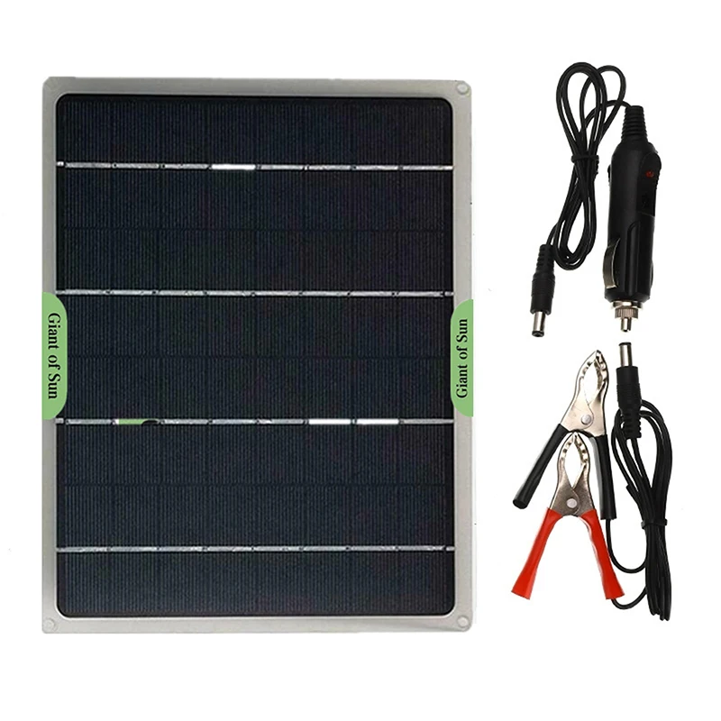 

10W Flexible Solar Cell Board Portable Solar Panel Single Crystal Solar System for Camping Hiking Phone RV Car Charger