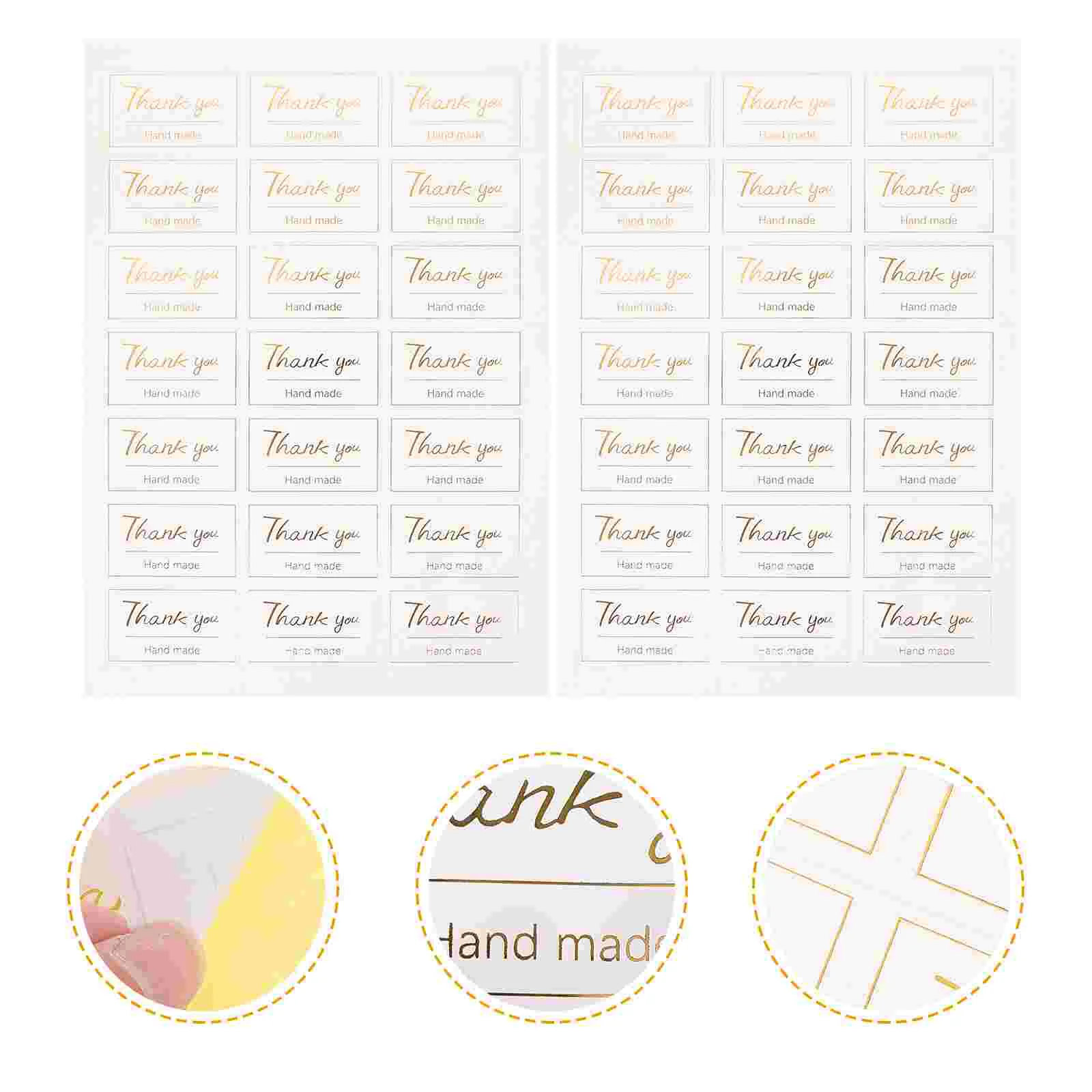 

Stickers Thanksticker Labels You Seal Adhesive Baking Gift Washi Stamping Goldpackaging Personalized Thanks Wrap Favor Wedding