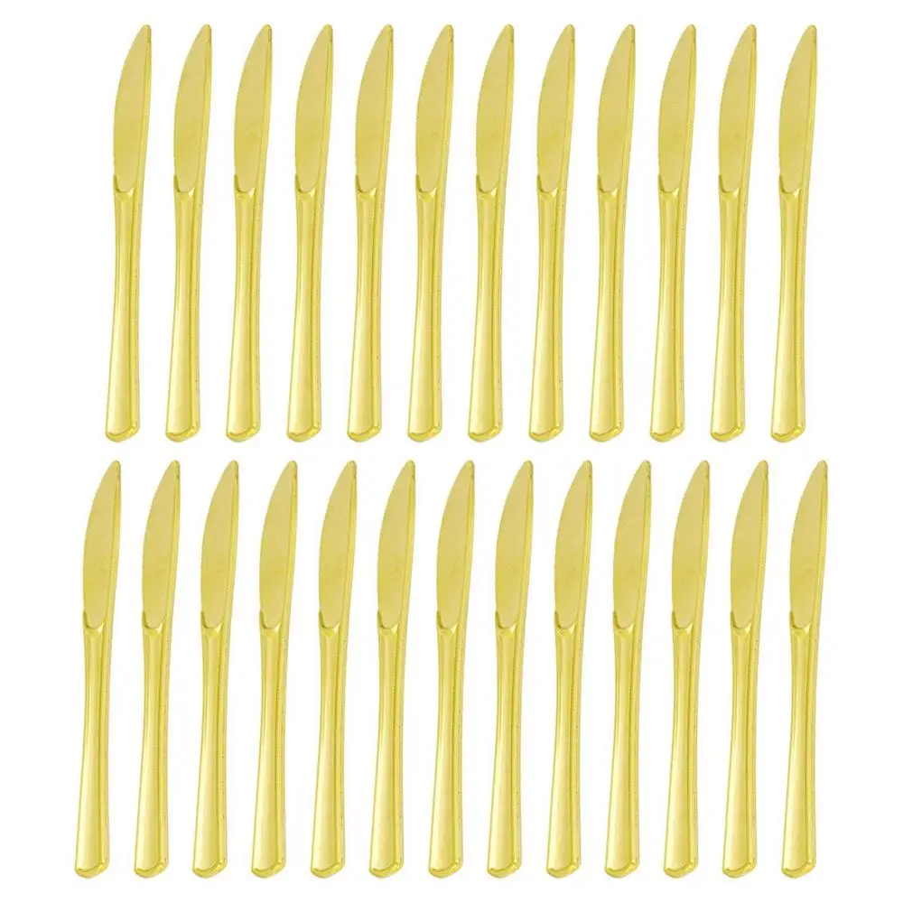 

Набор Золотой Одноразовой Посуды Для Вечеринок, 25 Предметов, Износостойкий, С Удобными Ручками, Для Свадеб И Пикников