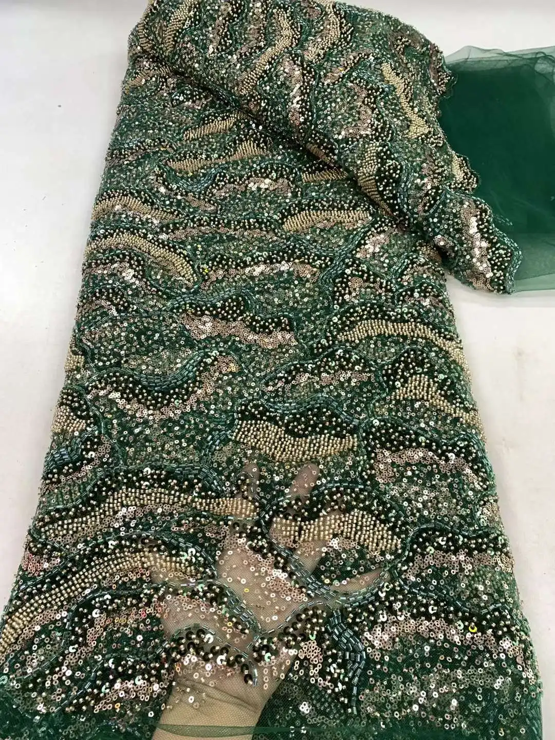 Новейшая французская 3D Тюлевая кружевная ткань 2024 Высококачественная