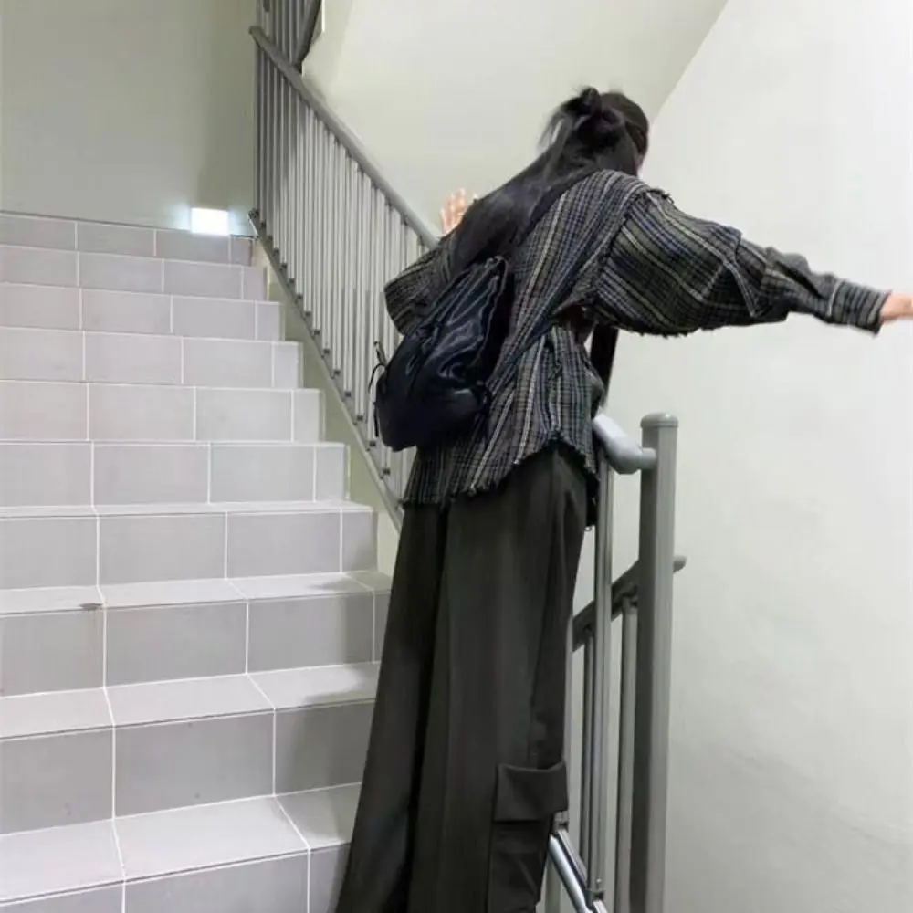 Портативный атласный рюкзак на шнурке с бантом вместительный дорожный Y2K женская