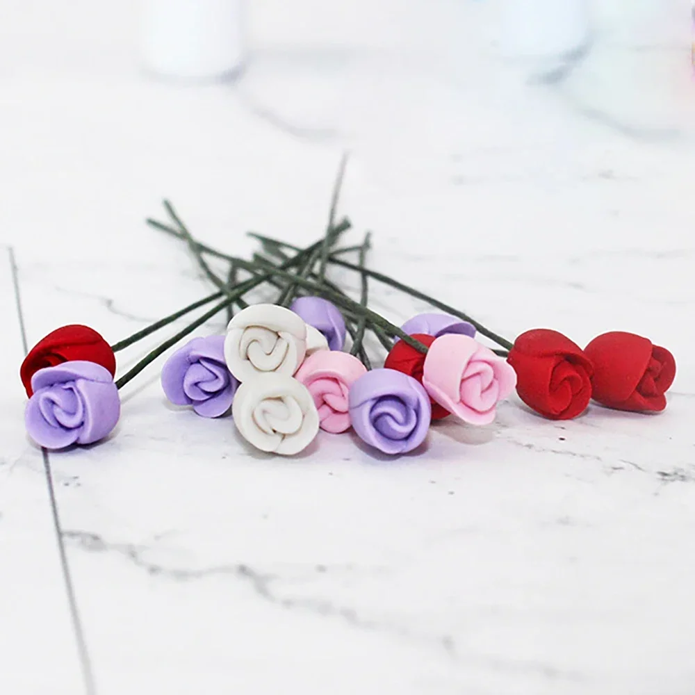 3 шт. 1/12 кукольный домик миниатюрная глина тюльпан имитация цветка модель игрушки